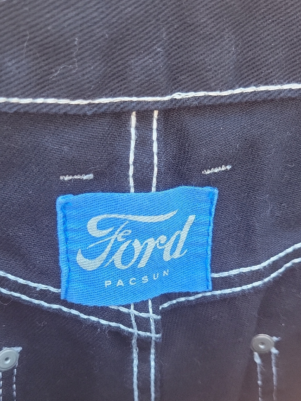 FORD Embroidered Star Double Knee Carpenter Baggy Jeans Sz 32 - Picture 8 of 13